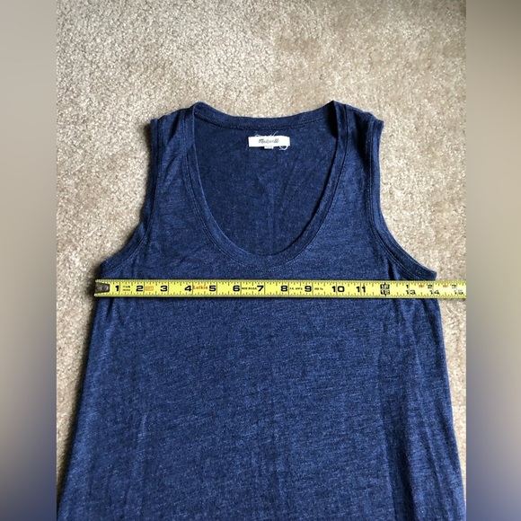 Madewell Women’s XS Navy Blue Jersey Knit Tank Midi Sleeveless Dress w/Slits EUC - Picture 7 of 10